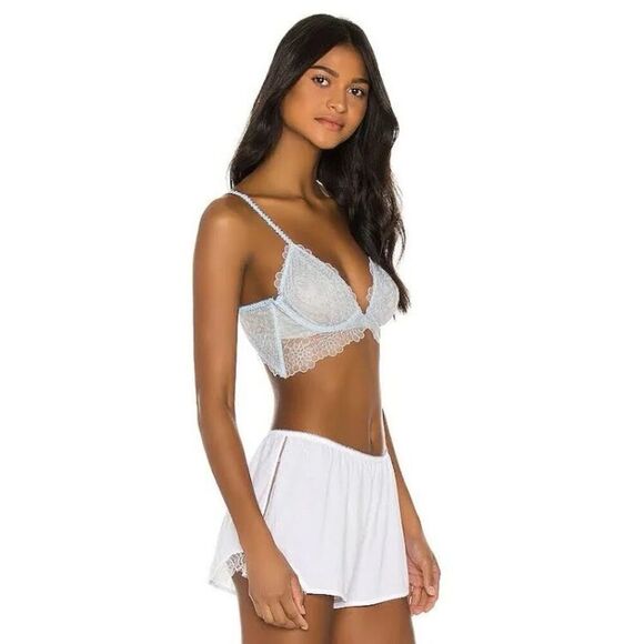 Free People Intimately Lucia Underwire Bra in Blue Hydrangea 34B $48 - Picture 3 of 7